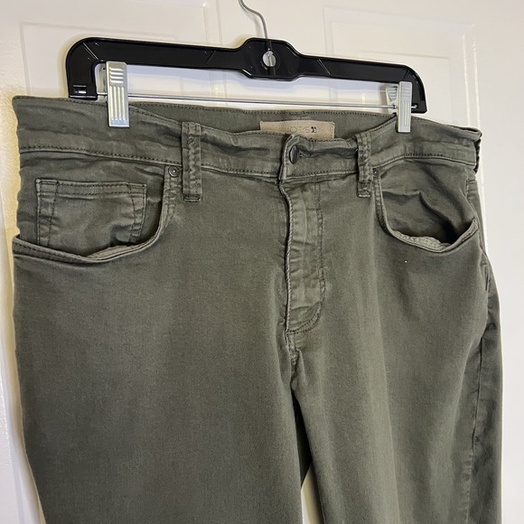 Joes Men's Five Pockets Straight Leg Denim Pants Brown Green Size 36 - Picture 3 of 7